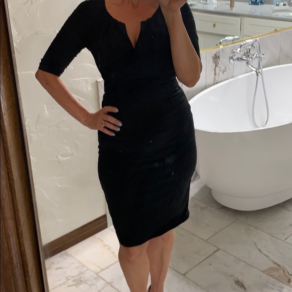 Adrianna Papell  Black Mini Dress